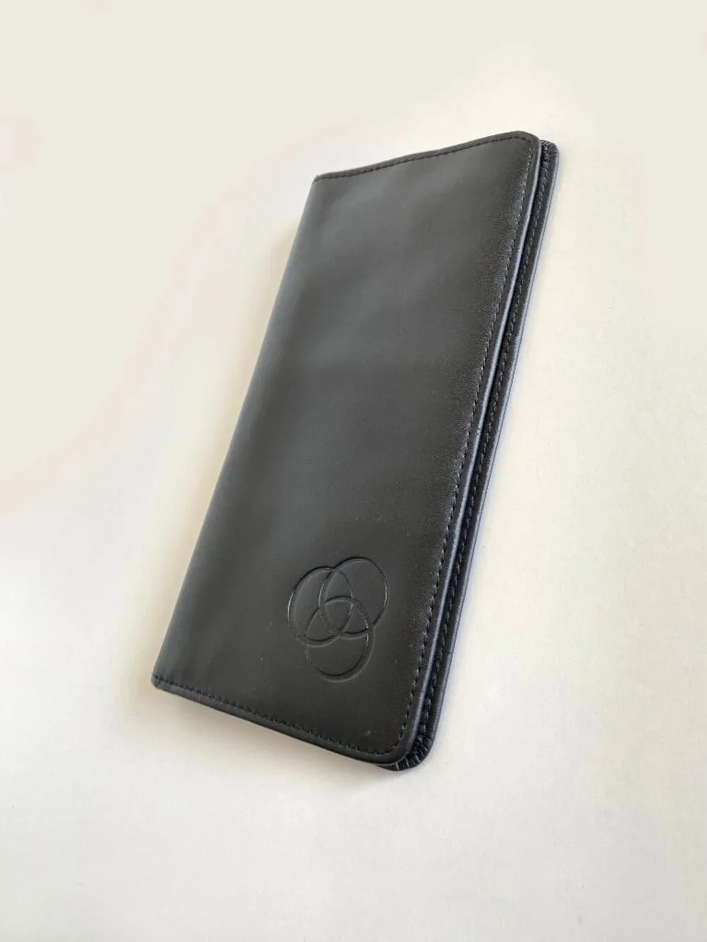 Vintage Samsonite Black Leather Travel Wallet Passport Organizer Card Holder